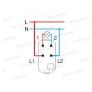 Ekonomik 102 kétpólusú kapcsoló fedél nélkül 16A 250V SE22(31899)
