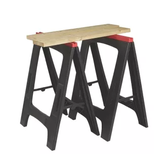   Keter kecskebak, fűrészbak szett 2 db fekete-piros terhelhetőség 340kg pár 220253 könnyű