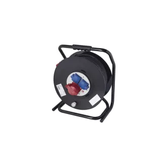   Emos P19733 Kültéri kábeldob dobos hosszabító 33 m / 3 aljzat / fekete / gumi / 230V/400V / 2,5 mm2