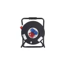 Emos P19733 Kültéri kábeldob dobos hosszabító 33 m / 3 aljzat / fekete / gumi / 230V/400V / 2,5 mm2