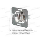 EKO 2+F dugalj betét ezüst 16A 250V biztonsági zsaluval VE10ESXOKS (18234)