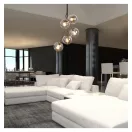 Rábalux 3508 Glory,belt,függ.E14 5xMAX40W,D15,fekete