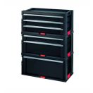 Keter 260417 TOOL CHEST 16"col 1 fiókos szerszámos láda kivehető tárolók, moduláris 17,1l 562x262x28