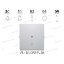 EKO egyes billentyű krém jelzőfényes lámpa TE10IWIN51 (31888)