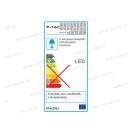 V-TAC SKU-6297 Led panel szögletes 3W IP20 6400K 210lm 245V 120° világítási szög 84mm tápegységgel