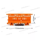 WAGO 221-500 DIN profilsínre adapter 4mm2 hajlékony vezetékösszekötőhöz