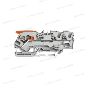   WAGO 2106-1301 Topjob S Push-in Cage Clamp 3 vezetékes átmenő sorkapocs működtető karral 0,5-10m2 41A szürke