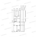 HB3000FE4-U kültéri, leásható 1 és 3 fázisú egy mérőhelyes fogyasztásmérő szekrény 1091642