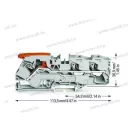 WAGO 2116-1301 Topjob S Push-in Cage Clamp 3P sorkapocs működtető karral (0,5...16mm2) 76A szürke