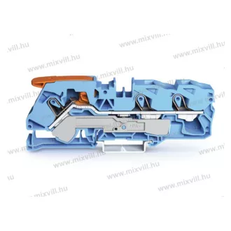   WAGO 2116-1304 Topjob S Push-in Cage Clamp 3P sorkapocs működtető karral (0,5...16mm2) 76A kék