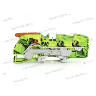  WAGO 2116-1307 Topjob S Push-in Cage Clamp 3P sorkapocs működtető karral (0,5...16mm2) 76A zöld-sárg