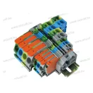 WAGO 2116-1307 Topjob S Push-in Cage Clamp 3P sorkapocs működtető karral (0,5...16mm2) 76A zöld-sárg