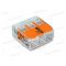 Csatos WAGO vezetékösszekötő 221-413 3x0,2-4mm2 hajlékony és tömör vezetékhez