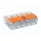 Csatos WAGO vezetékösszekötő 221-415 5x0,2-4mm2 hajlékony és tömör vezetékhez