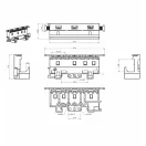 OMU system PCLDIN DIN profilsínre adapter 4mm2 hajlékony vezetékösszekötőhöz szürke