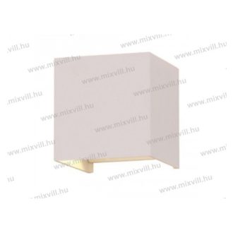   V-TAC SKU-7079 Kerti lámpatest oldalfali modern fehér kocka IP65 aluminium 6W 3000K 660lm