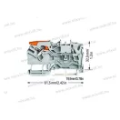 WAGO 2102-1201 Topjob S Push-in Cage Clamp sorkapocs működtető karral (0,25...4mm2) 24A szürke