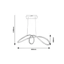 Rábalux 5358 Aisha,belt.menny.LED38W, króm, H110cm