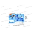 WAGO 2102-1204 Topjob S Push-in Cage Clamp sorkapocs működtető karral (0,25...4mm2) 24A kék