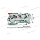 WAGO 2106-1201 Topjob S Push-in Cage Clamp sorkapocs működtető karral (0,5...10mm2) 41A szürke