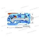 WAGO 2106-1204 Topjob S Push-in Cage Clamp sorkapocs működtető karral (0,5...10mm2) 41A kék