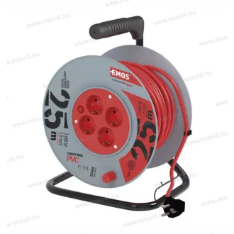   Emos dobos hosszabbító pvc kábellel 25m 3x1,5mm2 4x2+F IP20 P09225