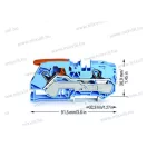 WAGO 2116-1204 Topjob S Push-in Cage Clamp sorkapocs működtető karral (0,5...16mm2) 76A kék