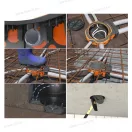 OP870 XL150 beépíthető betondoboz halogénmentes teljes hossz 334 mm doboz átmérő: 157 mm