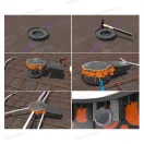 OP878 XL150 műanyag előlap 75mm OP870 betondobozhoz halogénmentes