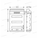 Hensel KV 3554 kisautomata doboz 54 modul IP54 6100230