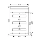 Hensel KV 3554 kisautomata doboz 54 modul IP54 6100230