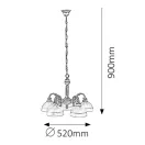Rábalux 8815 Flossi 5ágú csillár E27 5x40W bronz ("A++"-"E" energiaosztály)