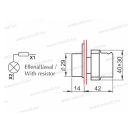 XBS NG22-EV74 Ledes jelzőlámpa piros ( 1W ) 230V