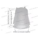 OP9068-PRI hővédő szilikonsapka álmenyezetbe 230V LED-es spot fényforrásokhoz