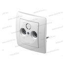 EKO TV aljzat végzárós 2dB fehér KE11PW(17465)