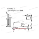 XBS RVK-141 Végálláskapcsoló IP40 görgős rövid