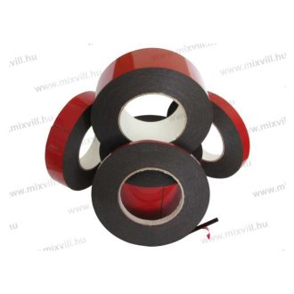   OMU system DST kétoldalú habosított ragasztó szalag fekete 18mm széles SZUPERERŐS 10m/csomag