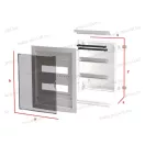 Omu system MLS36 PD 36 modulos süllyesztett lakáselosztó füst színű ajtóval