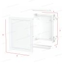 Omu system MLS36 PW 36 modulos süllyesztett lakáselosztó fehér ajtóval