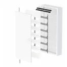 Omu system FEF90RBS 90 modulos (5x18) falon kívüli fém elosztószekrény fehér IP30 RAL9003