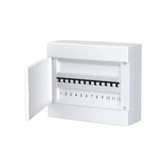   Omu system MLF12 PW 12 modulos falon kívüli lakáselosztó fehér ajtóval.