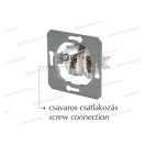 EKO 2x2+F dugalj ezüst csavaros bekötésű, biztonsági zsaluval 16A 250V VE16ES(18319)