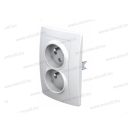 EKO 2x2+F dugalj fekete csavaros bekötésű, biztonsági zsaluval 16A 250V VE16NB(18320)