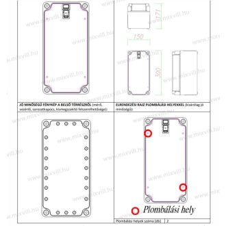   PVT 1530 FO-E CSP21.a045 Méretlen kábel, vezeték átvezetésére szolgáló üres doboz.