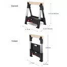 Keter ROC Pro Gear összecsukható fűrészbak fekete lumberjack 257188 238271 utódja könnyű