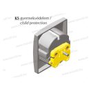 EKO 2+F dugalj betét fekete kerettel 16A 250V VE10NB(17940)