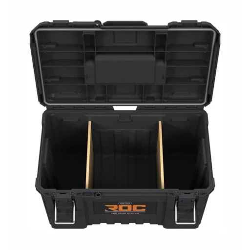 Keter ROC Pro Gear - Caja De Almacenamiento De Herramientas Resistente De 22 Pulgadas, Color Negro Y Gris