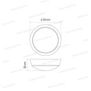 LED mennyezeti lámpa kerek 14W 1000lm IP54 4000k fekete+fehér keret ZM3230 EMOS 2 év garancia