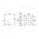 ELO-290/2 IP67 290x290x90mm műanyag doboz