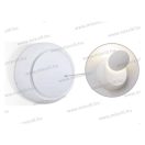 V-TAC SKU-7093 kültéri, kerti oldalfali modern lámpatest fehér kör IP44 aluminium 5W 4000K 560lm V-t